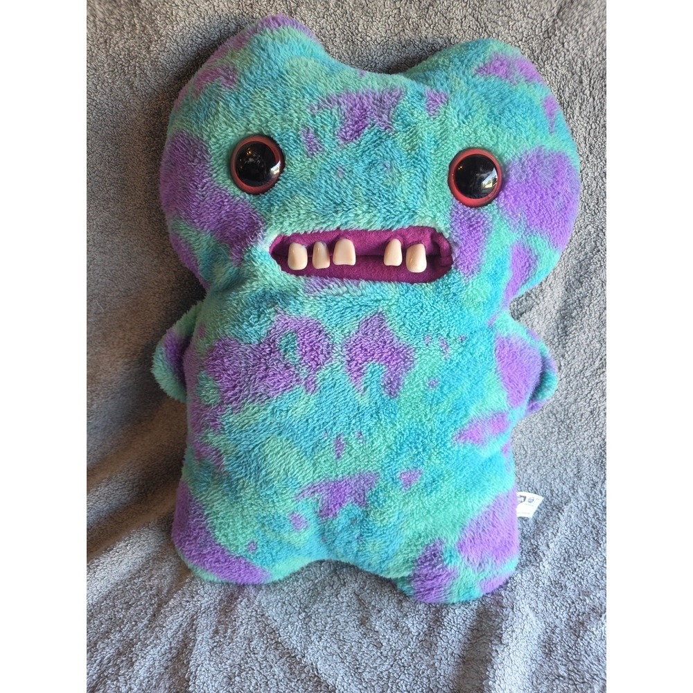 FUGGLER BIG BIGG FUGG Plush Gaptooth Mcgoo XL 18" Teeth Jumbo Purple Blue